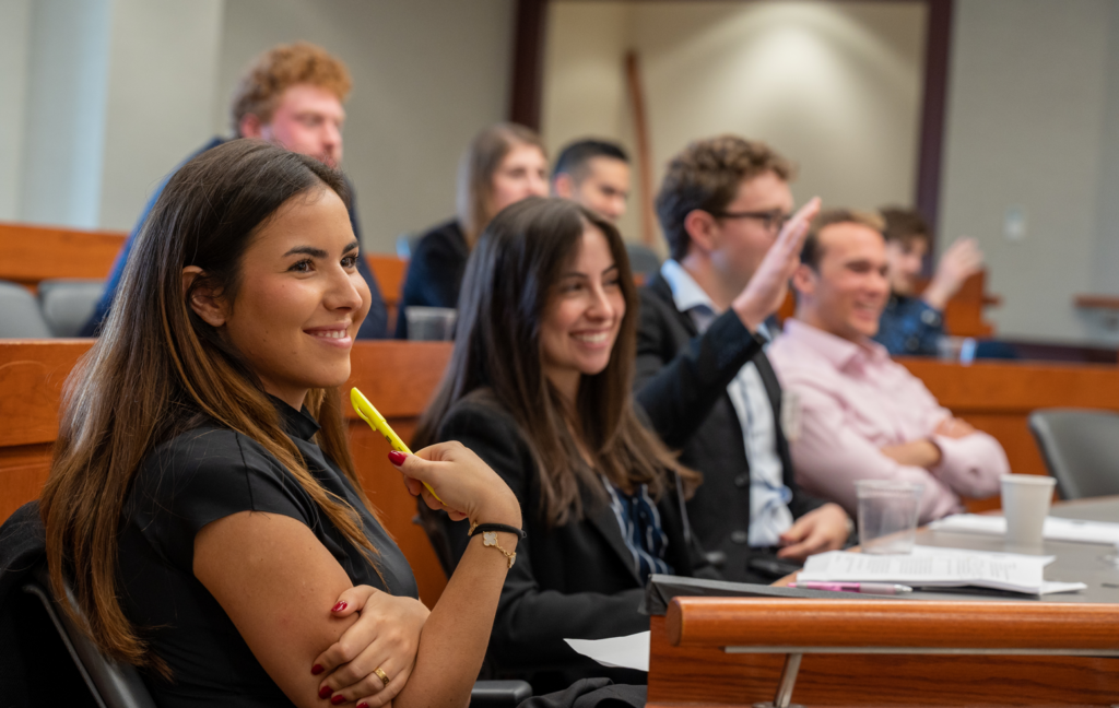 Students in a classroom listening